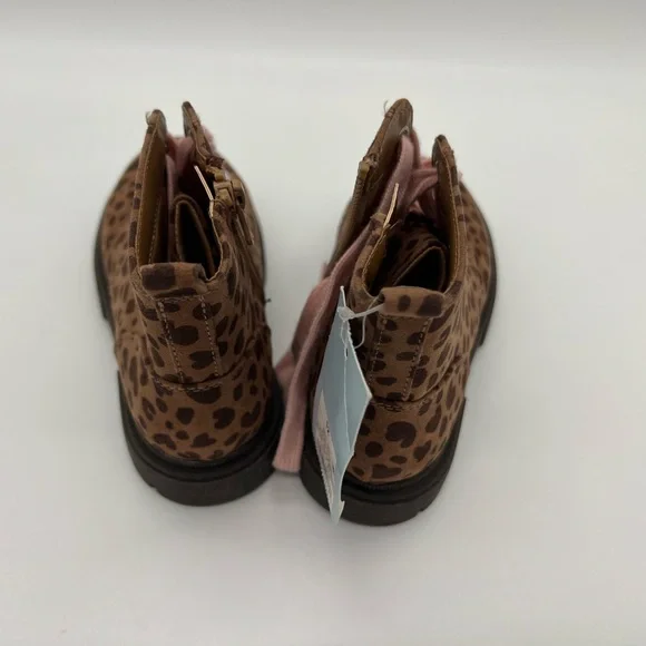 Cat & Jack Toddler Girls' Amaya Zipper Lace-Up Combat Boots Brown - Picture 3 of 6